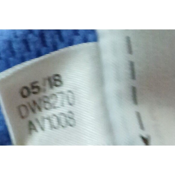 Adidas Cropped Hoodie S Blue Vertical Logo Athleisure Training Pullover EUC - Picture 8 of 8